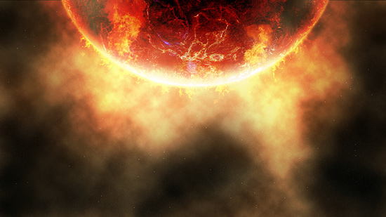 Fire planet or sun