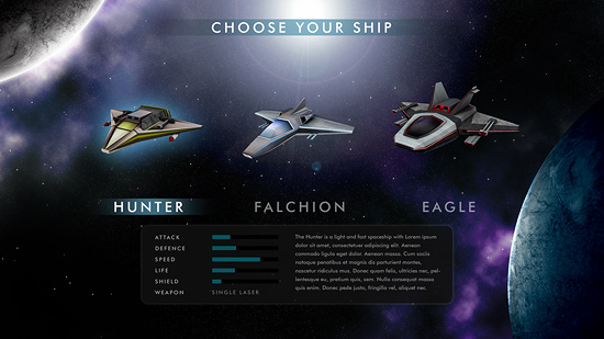 Choose your spaceship